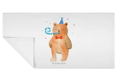Produktbild von Mr. & Mrs. Panda Handtuch Bär Geburtstag - Weiß - Geschenk, 50x100, Flauschtuch, Happy Birthday, kleines, Frotteehandtuch, Teddy, Glückwunsch, Alles Gute, gesichtstuch