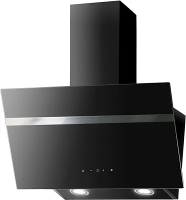 Produktbild von PKM Kopffreihaube S20-90ABTH - 90cm, schwarz, Glas, Touch-Control, Schräghaube