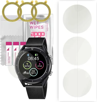 Produktbild von apgo 3 Stück Schutzfolie, Matt, kompatibel mit Lotus Smartime Smartwatch, Hydrogel Displayschutzfolie mit Positionierhilfe, Displayfolie, robust und kratzfest