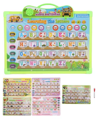 Zdjęcie produktu dla Plakat z alfabetem angielskim dla dzieci, elektroniczna tablica ścienna, gadająca zabawka edukacyjna do nauki alfabetu dla dzieci w wieku od 3 do 8 lat