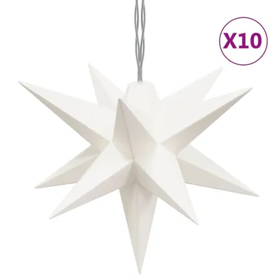 Produktbild von LED-Weihnachtsstern mit 10 LEDs Weiß 10 cm