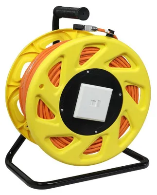 Imagen del producto de Carrete de cable, CAT6A, 90 metros, cable sin blindaje Cat.7, cable sin blindaje S-STP (S/FTP), con 1 conector/enchufe RJ45 (CAT6A), LSZH, Synergy 21 (S216822V2)