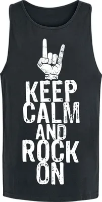 Produktbild von Sprüche Tank-Top Herren Keep Calm And Rock On schwarz M