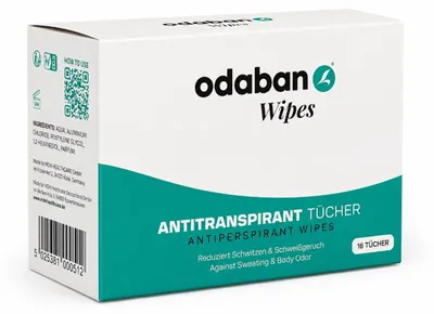 Imagen del producto de Odaban toallitas antitranspirantes, 16 unidades