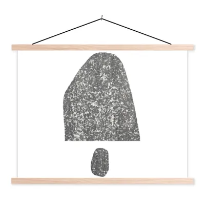 Produktbild von MuchoWow® Textilposter Minimalismus - Abstrakt - Design 60x45 cm mit holzfarbenen Rahmen - Bild