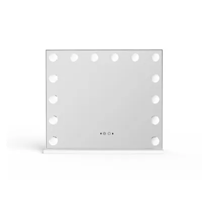 Obrázek produktu pro Hollywood zrcadlo s LED žárovkami a MDF základnou bílé