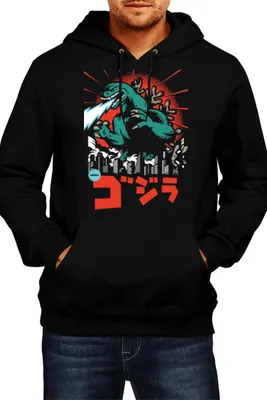Obrázek produktu pro Pánská Mikina S Kapucí Japan Anime Manga Comics Godzilla, Man M / Černá