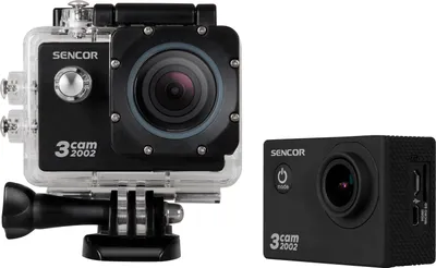 Produktbild von SENCOR 3CAM 2002 Akčná kamera. Interpolované videa vo FHD rozlíšení (1920x1080) pri 30 snímkach a v natívnom HD rozlíšení (1280x720) videa pri 30 snímkach za sekundu.