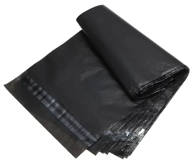 Produktbild von 350 Stück Versandtaschen - Schwarz, Selbstklebend für Kleidung und Textilien