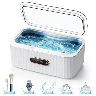 Produktbild von Ultraschallreiniger, Ultraschallreinigungsgerät, Professioneller 400ML 45000Hz Ultraschallgerät, 360° Tiefenreinigung,für Brillen Ringe Schmuck Münzen