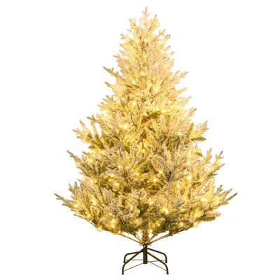Produktbild von COSTWAY Künstlicher Weihnachtsbaum 180cm mit Schnee, Tannenbaum Christbaum Weihnachten mit warmweißen LEDs, 13 Modi, Timer & einstellbarer Helligkeit