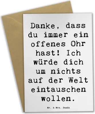 Produktbild von Mr. & Mrs. Panda Grußkarte Spruch Freund fürs Leben - Weiß - Geschenk, weihnachtskarten, Freundschaft, babykarte, liebevoll, Freude., herzlich, hochzeitskarten, Bedanken