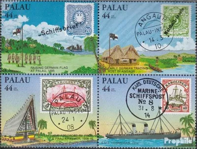 Produktbild von Briefmarken Palau-Inseln 1985 Mi 84-87 Viererblock (kompl.Ausg.) postfrisch Handelsvertrag