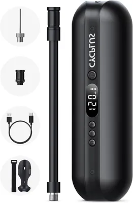 Obrázok produktu pre Elektrický kompresor – Prenosná pumpa na bicykle – Nafukovanie pneumatík – Automatické vypnutie – 150 PSI – Čierna