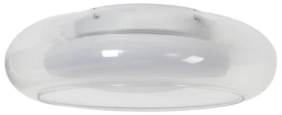 Produktbild von BELIANI LED Deckenlampe Transparent Glasschirm Metallsockel Ringform mit Dimmfunktion Dimmbar Modernes Design Retro Stil Deckenleuchte Wohnzimmer Flur