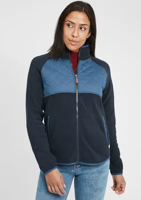Produktbild von OXMO OXMalin Damen Fleecejacke Sweatjacke Jacke mit Stehkragen