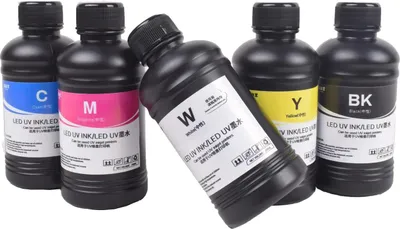 Obrázek produktu pro UV neutrální inkoust, 250ML, kompatibilní s UV plochými tiskárnami, 5x250ml UV inkoustu