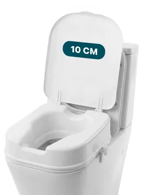 Immagine prodotto di PEPE Mobility: Rialzo per WC con coperchio, 10 cm, forma quadrata
