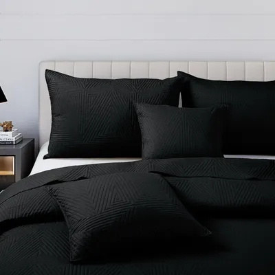 Produktbild von Bettdecke Für Sofa, Gesteppt, Decke, Pled 200X220 Trio Schwarz
