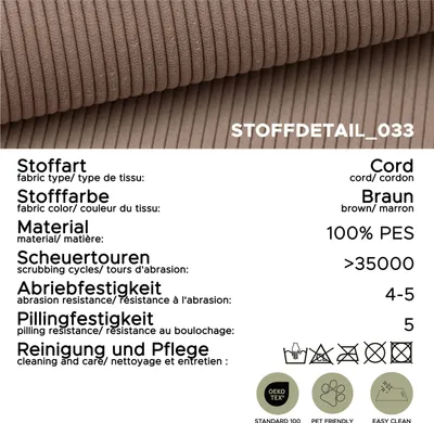 Produktbild von xonox.home Sorto Schlafsofa 2,5 Sitzer braun-beige B/H/T: 200x91x100cm