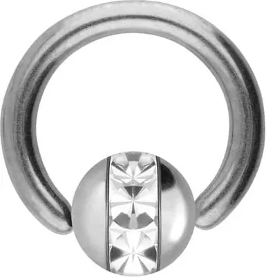 Produktbild von Intim-Piercing, Septum Piercing Titan Klemmkugelring EPOXY-RING-KUGEL