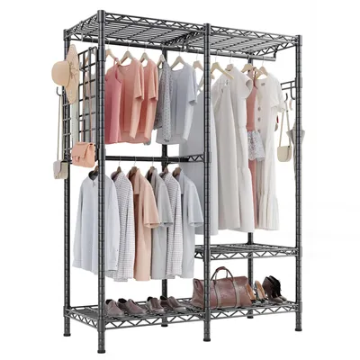 Produktbild von HOKEEPER Kleiderständer, robuster Schrankständer zum Aufhängen von Kleidung, Traglast 498 kg, tragbarer, verstellbarer Kleiderschrank