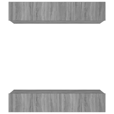 Immagine prodotto di Mobili TV 4 pz. Grigio Sonoma 80x30x30 cm Materiale a base di legno