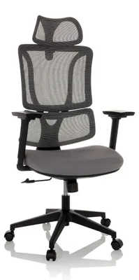 Produktbild von MyBuero Home Office Bürostuhl ERGOMY Schreibtischstuhl mit Armlehnen (höhenverstellbar) Stoff / Netzstoff Drehstuhl