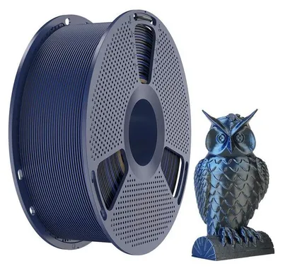 Immagine prodotto di Filamento Sunlu PLA+ Silk bicolore, 1,75 mm, 1 kg - Colore: Nero-blu