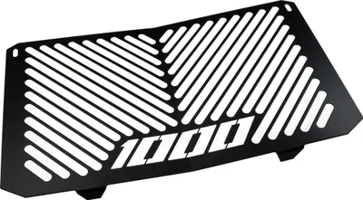 Produktbild von ZIEGER Kühlerabdeckung ohne Seitenabdeckung kompatibel mit Yamaha FZ1 Design Logo schwarz