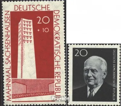 Produktbild von Briefmarken DDR 1960 Mi 783,784A (kompl.Ausg.) postfrisch Nationale Gedenkstätte Sachsenhausen