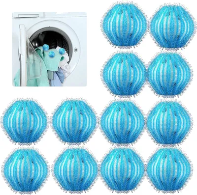 Produktbild von Waschkugeln 12 Stücke, für Waschmaschine, Tierhaarentferner, Fusselbälle