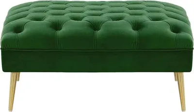 Image de Pouf Chesterfield Modern-Velluto 10-Métal doré