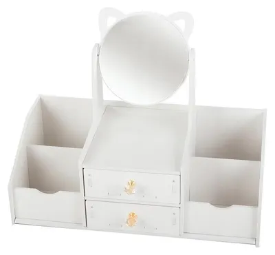 Produktbild von Verk 01971 Kosmetik-Organizer mit Spiegel, weiß