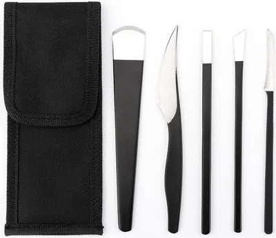 Produktbild von INF Pediküremesser-Set, 5er-Pack Schwarz
