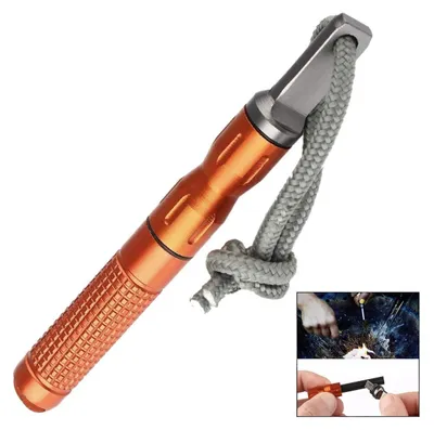 Produktbild von Outdoor-Überlebensset für Feueranzünder aus Stahl, Mini, feuerfest, wasserdicht, ideal für Camping, Wandern und Jagd