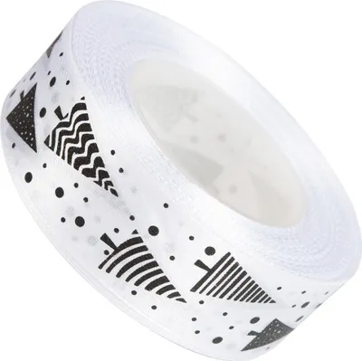 Produktbild von Dekolo  Satinband mit perfekt für Geschenkverpackungen und  satin deko Weihnachtsbaum 25mm Weiß
