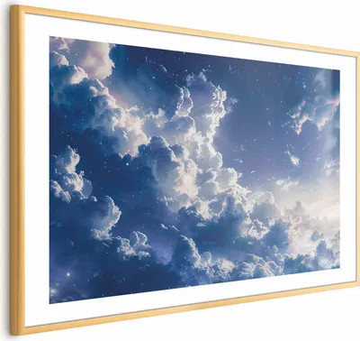 Produktbild von Posterpapier Poster - Starry Clouds and Soft Light Over a Corner of the Sky 30x21 cm Muster b-H-10051-ao-a