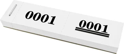 Produktbild von CombiCraft Nummernblock / Doppelnummer Mini in Weiß - 1000 Abrisse