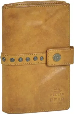 Produktbild von Bear Design Portemonnaie Damen Geldbörse Leder 10x15cm Geldbeutel Cow Lavato ocker gelb CL15087-ochre