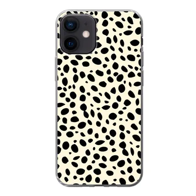 Produktbild von MuchoWow® Handyhülle Schutzhülle Hülle für iPhone 12 Tiermuster - Punkte - Panther Silikon Softcase Handy Hülle - Schutzhülle