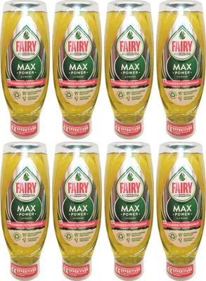 Produktbild von 8x Fairy Spülmittel MAX POWER Zitrone 660ml Konzentrat Handspülmittel im Spender