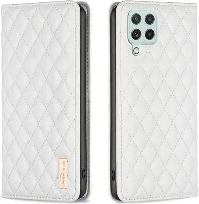 Produktbild von Galaxy A22 4G Hülle, Elegant Bookstyle Flip Leder Kartenfächer Schutzhülle mit Ständer für Samsung Galaxy A22 4G Weiß