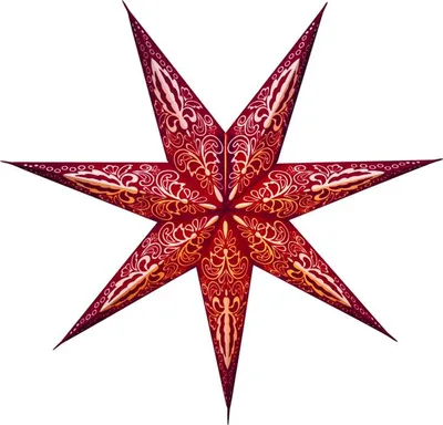 Produktbild von Stern aus Papier - rot - ca. 60 cm