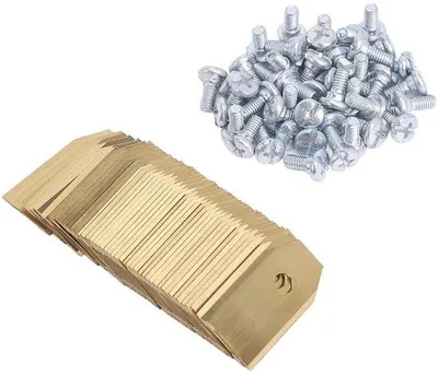 Produktbild von Gartengeräte-Set aus Edelstahl - 45 Stück - Ersatzmesser - Goldfarben - Robotmähermesser - für Husqvarna-Geräte