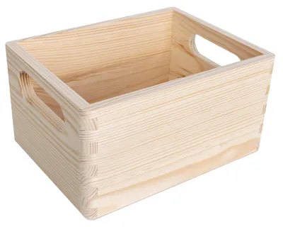 Productafbeelding van Creative Deco Houten Kist met Handgrepen Fruitkist Mand, 19,5 x 15 x 10 cm