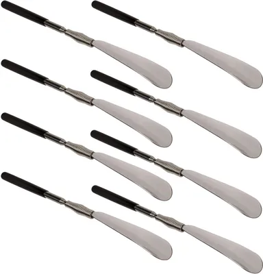 Produktbild von 8er Set Teleskop Schuhanzieher 31-79 cm Schuhlöffel Schuhanziehhilfe Ausziehbar Schuh Anziehhilfe Schwarz