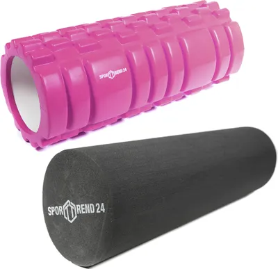 Produktbild von Faszienrolle mit Noppen Pink + Faszienrolle 33cm Glatt