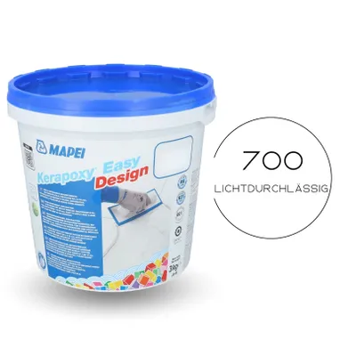 Produktbild von MAPEI® KERAPOXY Easy Design 2K 3 kg 700 lichtdurchlässig Epoxidharz-Fugenmörtel-Klebstoff Fliesenfuge