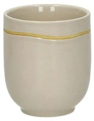 Produktbild von Pomax Romance Becher aus Porzellan, Lattebeige, Ø 7 x H 8 cm